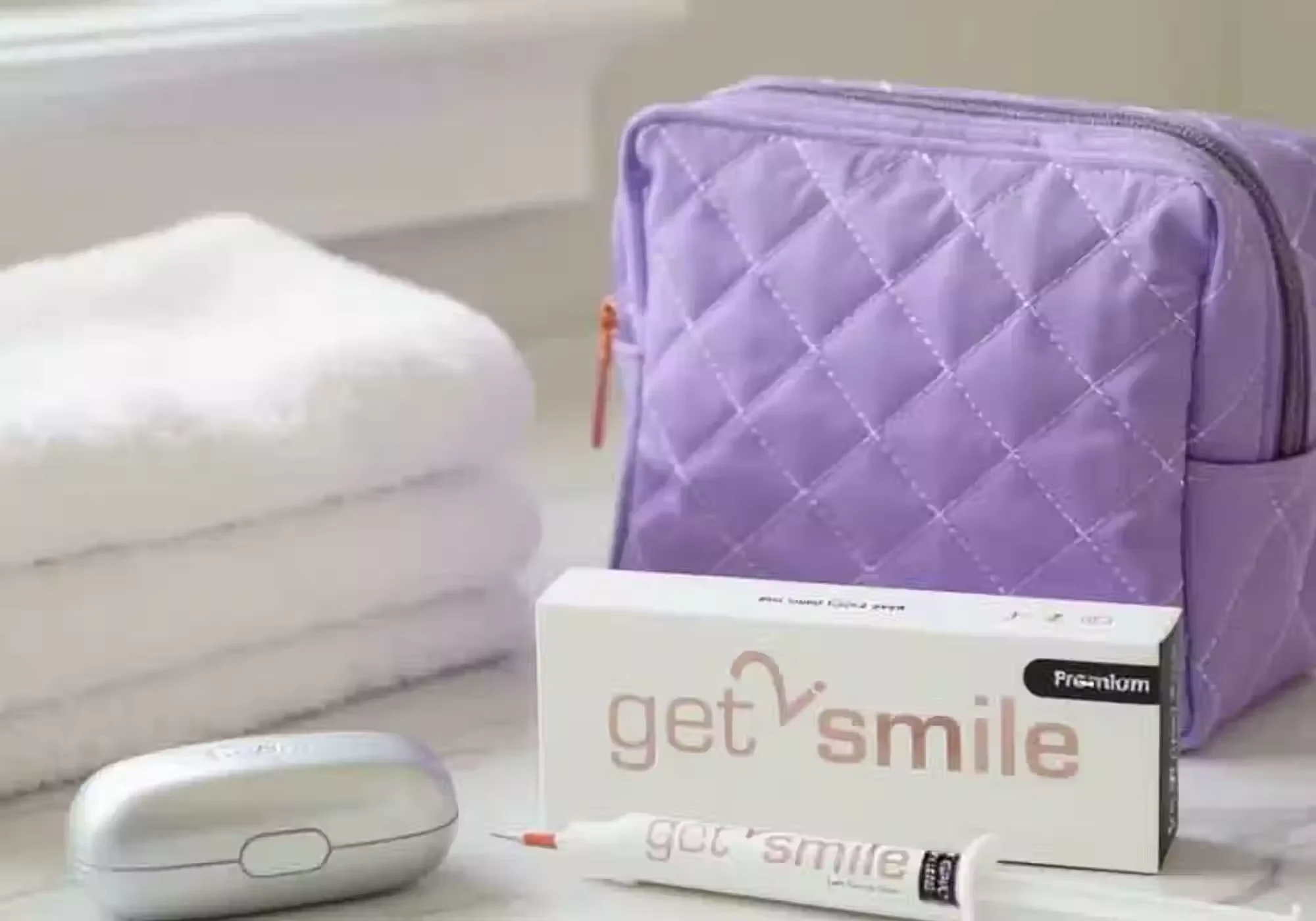 Get2Smile purple whitening pouch kit